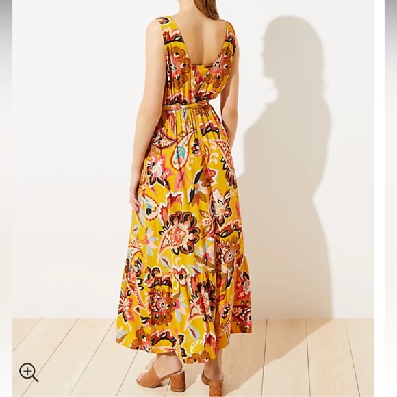 Loft Paisley Floral Tie Waist Maxi Dress - Picture 2 of 11